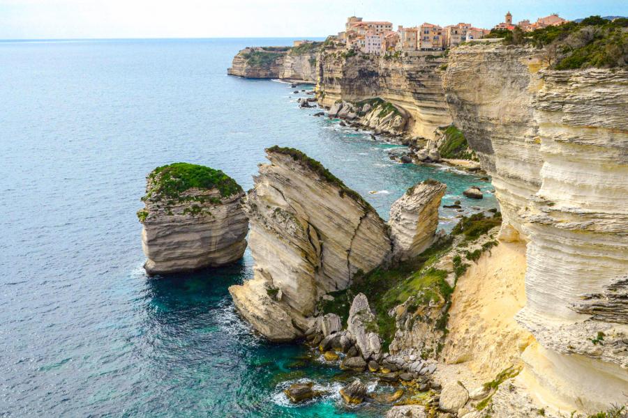 TOUR DU LITTORAL#Sous les falaises de Bonifacio