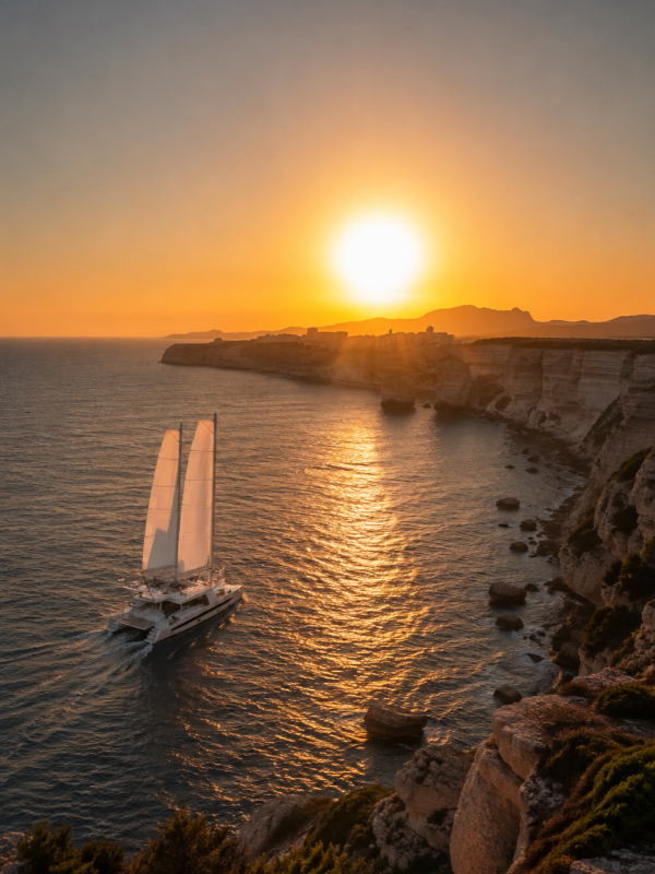 Coucher de Soleil sous les Falaises
