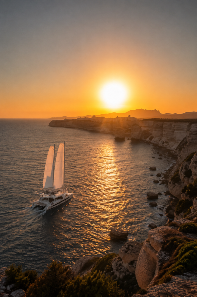 Green Sail Experience#Coucher de Soleil sous les Falaises